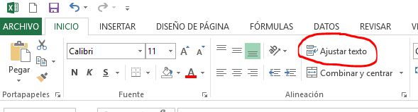 Configuración para mostrar salto de línea Configuración para mostrar salto de línea