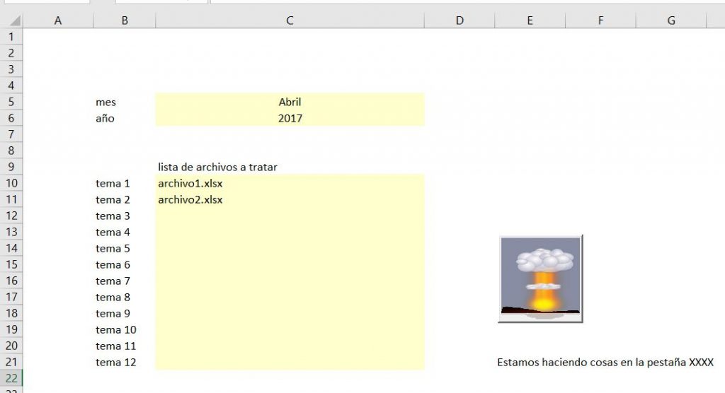 Página de carga con aviso