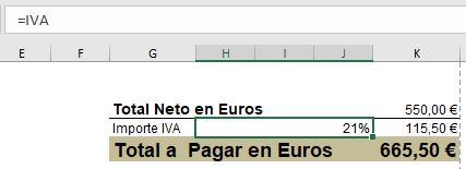 Uso de nombres en celdas