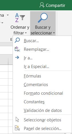 buscar y reemplazar en excel