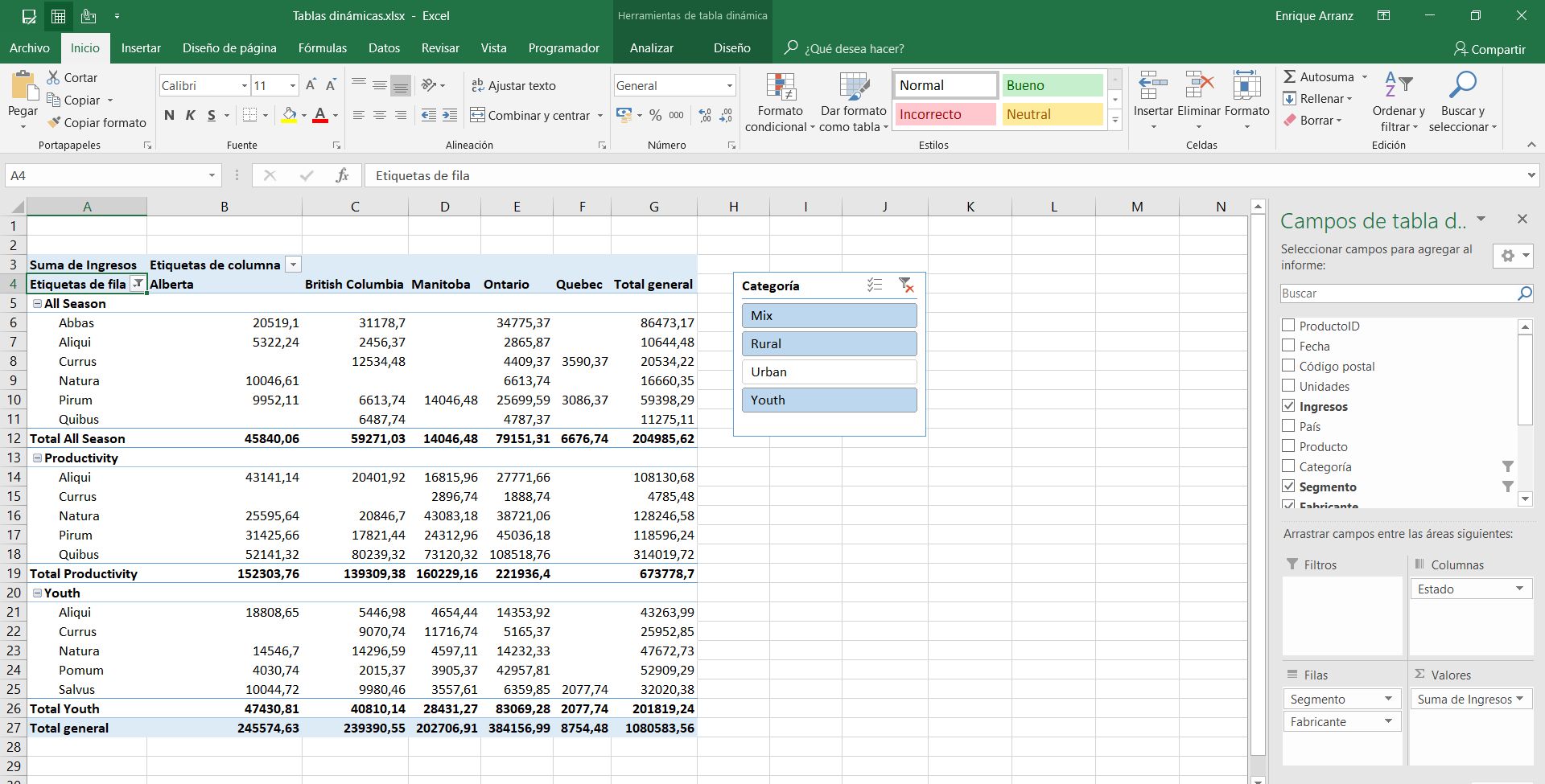 Como hacer tabla dinámica en excel